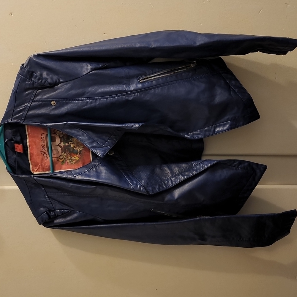 Blue size small collection by Bernardo vegan leather jacket